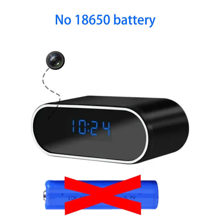 Mini Camera Clock 1080P &ndash; Wireless Wifi Control with Night Vision No 18650 battery / Camera with 64GB / CHINA