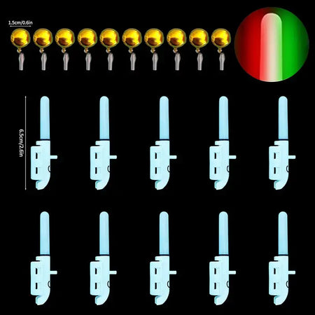 5Pc USB Charge LED Bite Alarm Fishing Light Stick CR425 Kit 10pcs Two-color