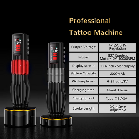 BIGWASP Wireless Tattoo Machine - 2.0-4.2mm Stroke