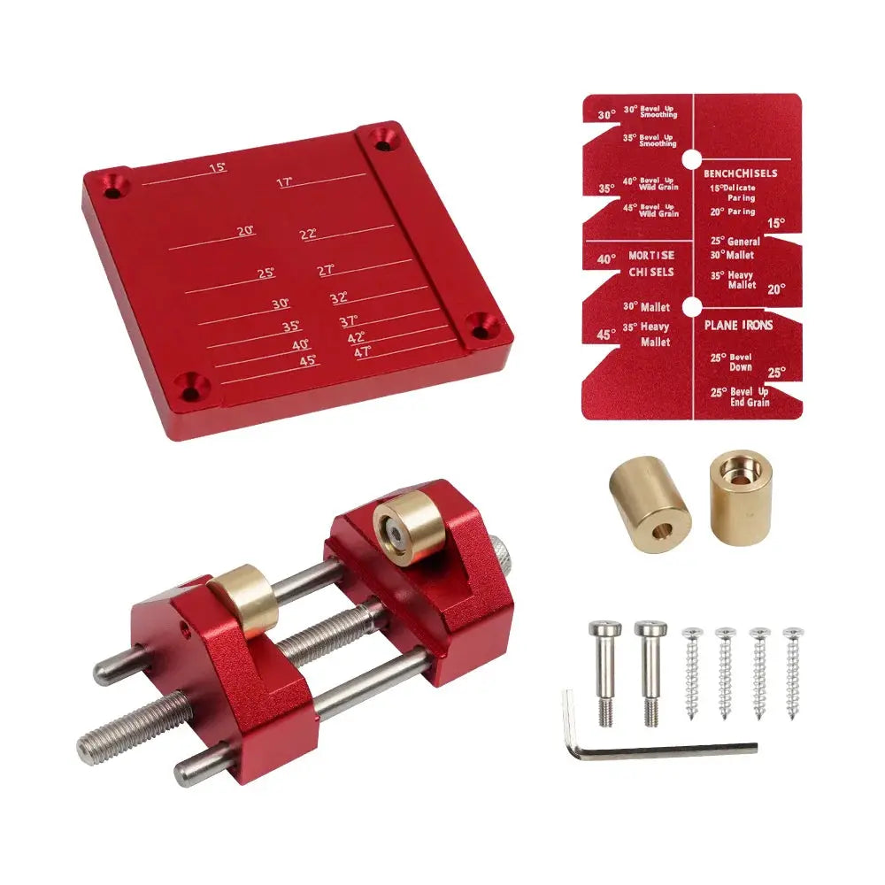 5/32" to 3" Chisel Honing Guide Adjustable Jig Guide Tool for Metal Wood Chisel Abrasive Sharp Fixed Angle Sharpener Kit by InterCyprus Trading Ltd