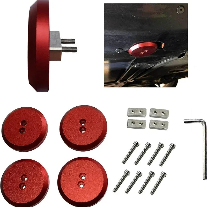 Chevrolet Corvette Lattiakaatopadit Alumiiniseos, Punaiset Kiinnitettävät Nostopisteet C5-C8