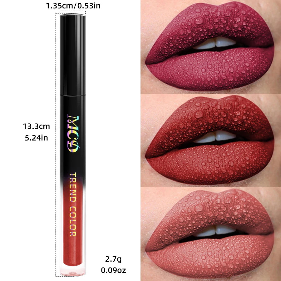 19 Colors Matte Velvet Lip Gloss - Waterproof, Long-lasting &amp; Hydrating