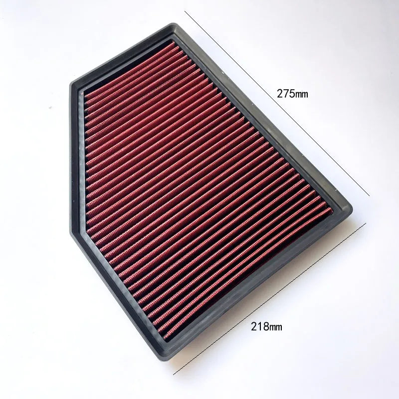 High Flow Air Filter for BMW 530e Sport Intake Nonwoven Fabric Red Black Finish Enhanced Airflow