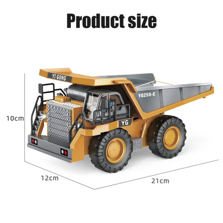 BigShu 1:24 RC Alloy Dump Truck and Excavator Set for Kids