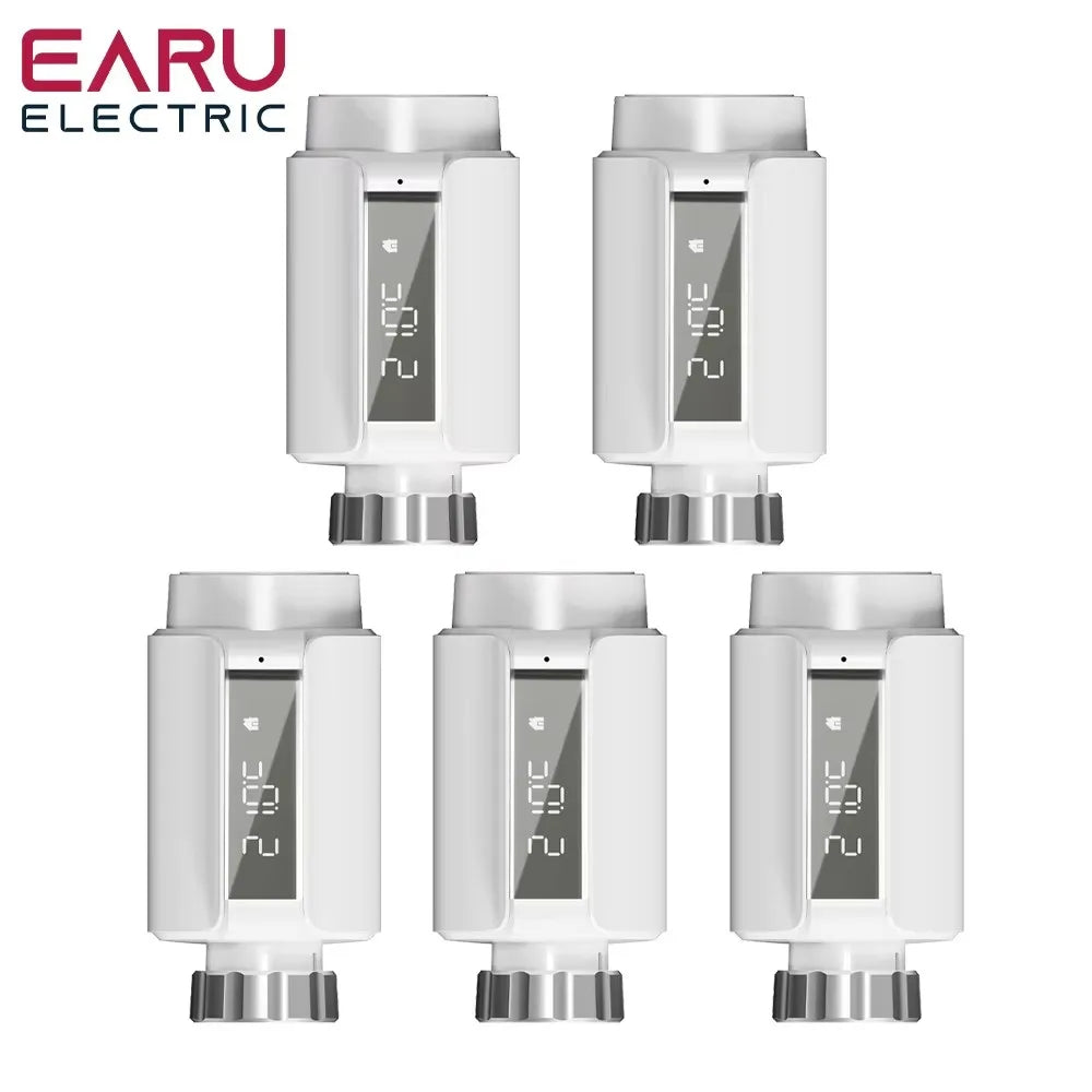 Tuya Smart Bluetooth Radiator Actuator with Programmable Thermostat 5pc TV06 / CHINA