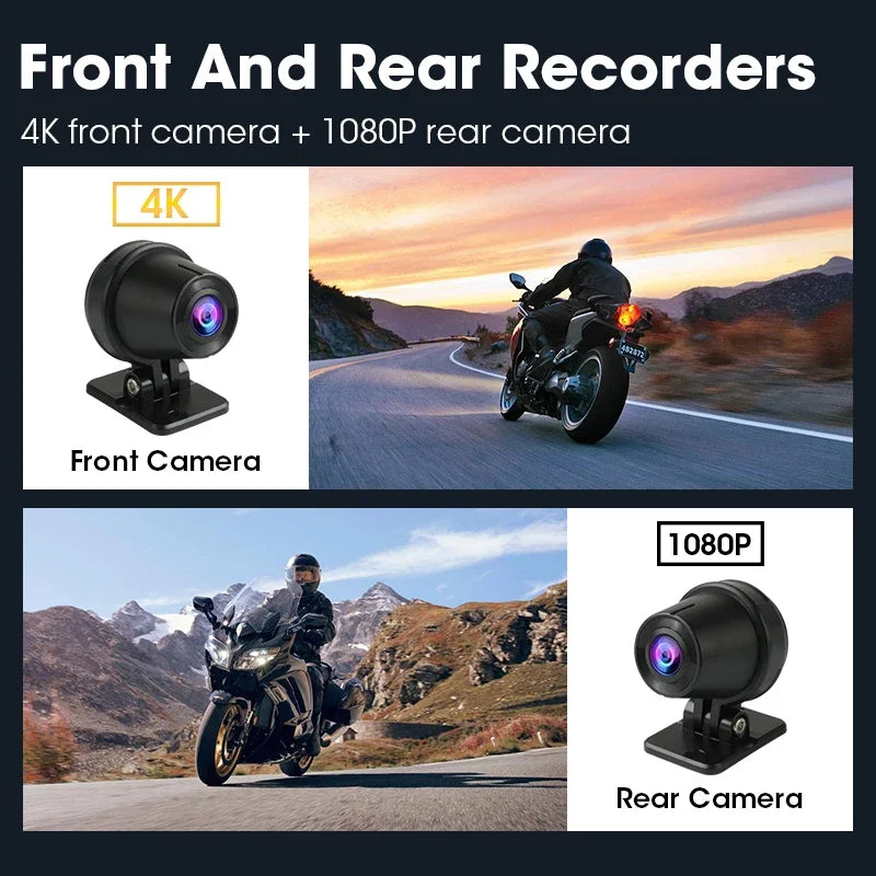Develuck 6.25 ίντσες 4K 1080P DVR Πλοήγηση GPS για Μοτοσικλέτα