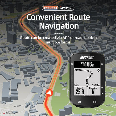 iGPSPORT BSC200C &ndash; Waterproof GPS Bike Computer with Route Navigation