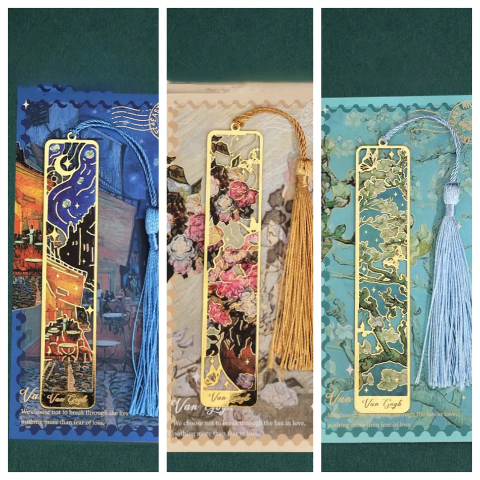 Exquisite Cypress Rose Metal Bookmark