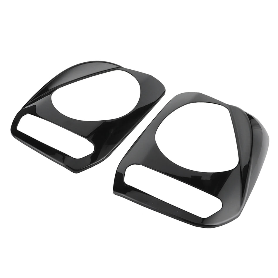 Headlight Cover Trim Frame Set For Suzuki Jimny 2007-2017 ABS Deep Black 2 Piece