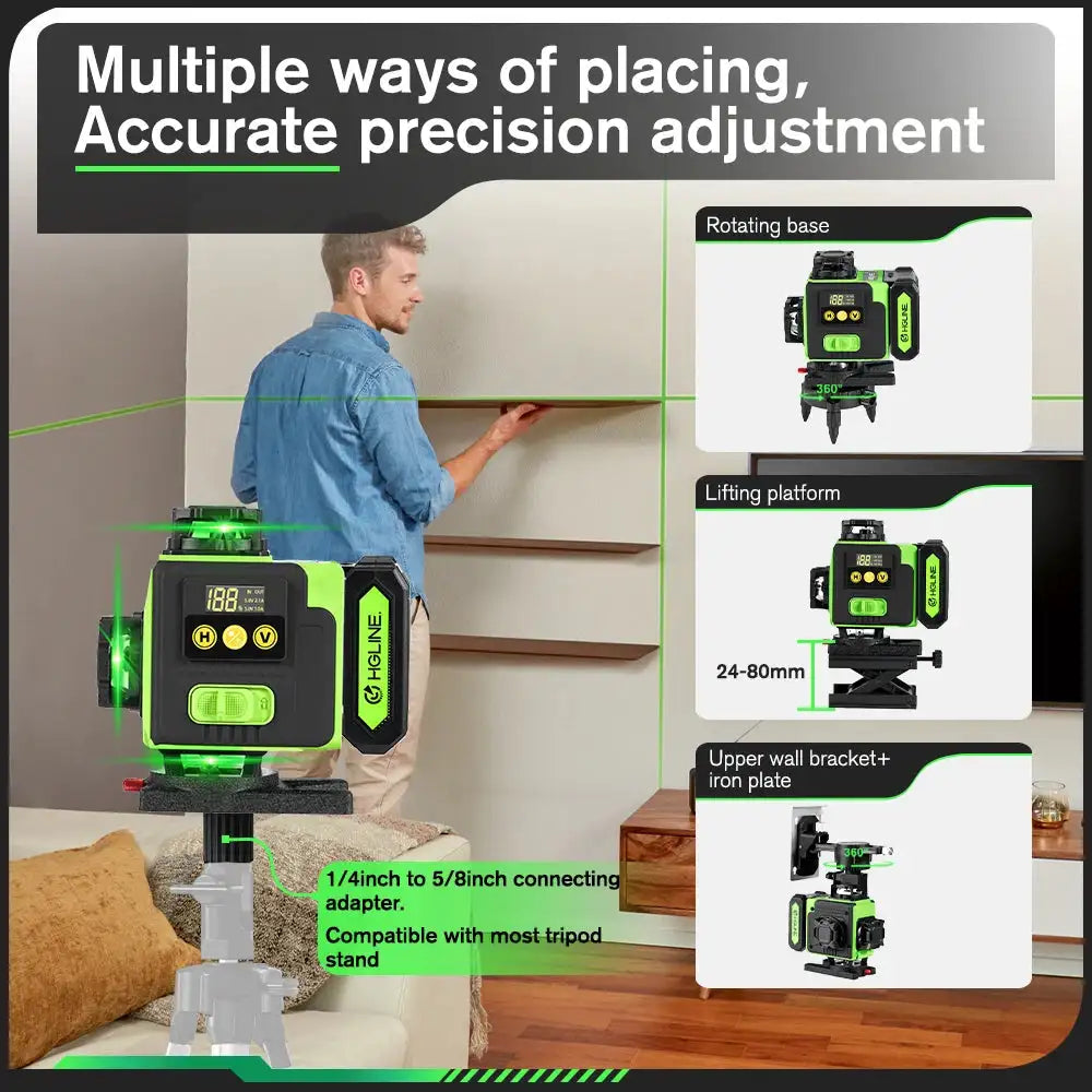 HGLINE 16 Lines 4D Laser Level &ndash; App Remote Control