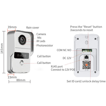Tuya App 1080P Wifi IP Video Doorbell &ndash; Remote Unlock