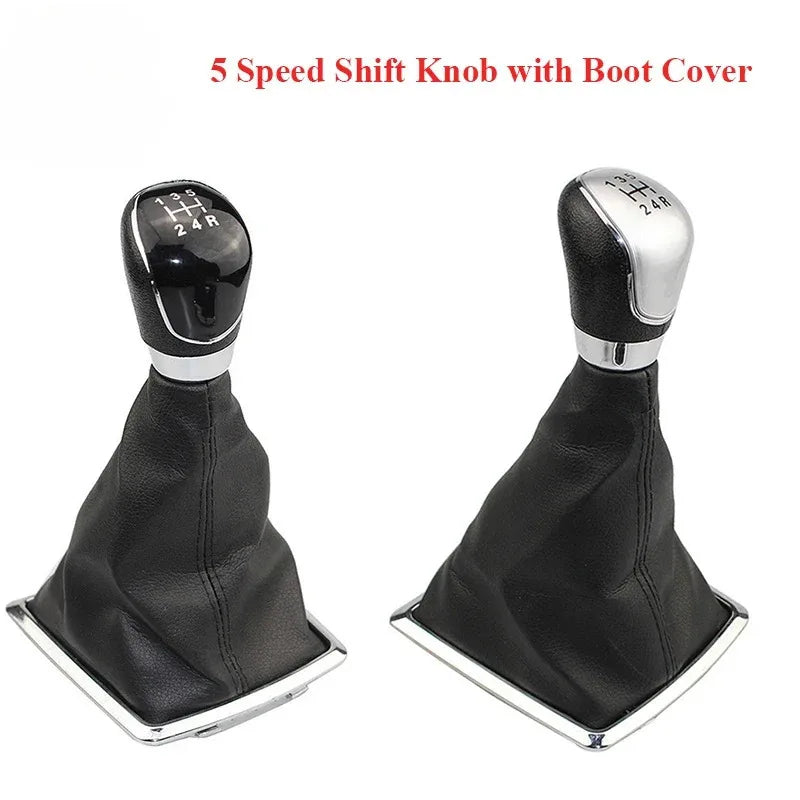 Ручка переключения передач с чехлом для Ford Focus MK2 2005-2012, 5-ступенчатая механика, ABS, PU кожа