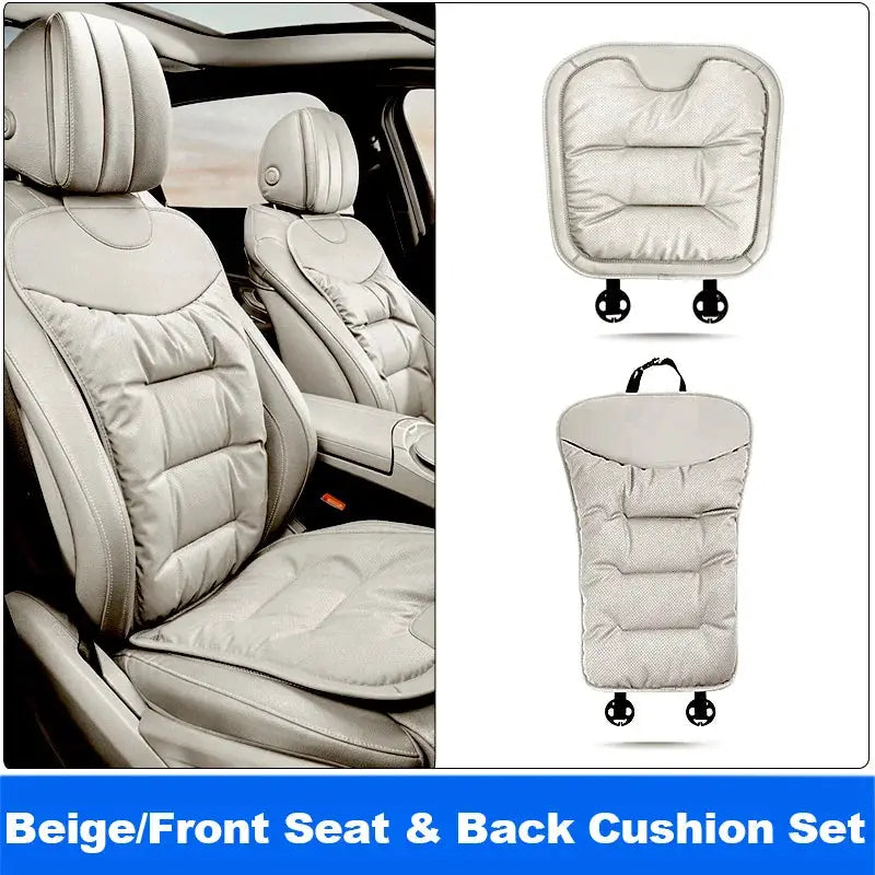 Vtear Universal Car Backrest Pad Front Seat Cushion Back Support Trim Breathable Hole Anti Slip Soft Padded Cotton Filled Parts by InterCyprus Trading Ltd