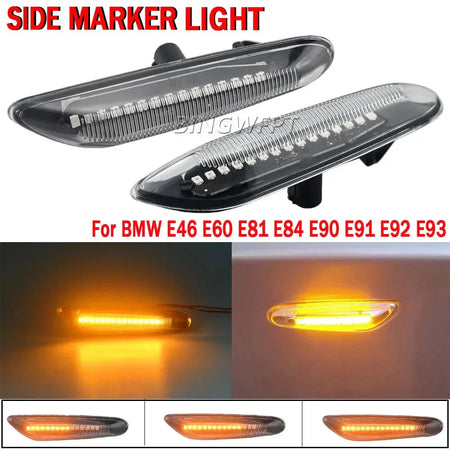 LED Turn Signal Side Marker Light Dynamic Flasher Blinker For BMW E46 E60 E61 E90 E91 E81 E87 E82 E88 E83 E84 E92 E93 X3 X1 by InterCyprus Trading Ltd