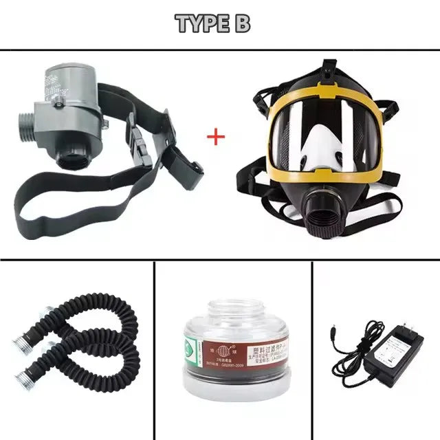Electric Full Face Mask Electric Pump &ndash; Low Weight Design TYPE 3