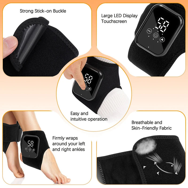2PCS Foot Ankle Massager Hot Compress &ndash; Rechargeable Heat