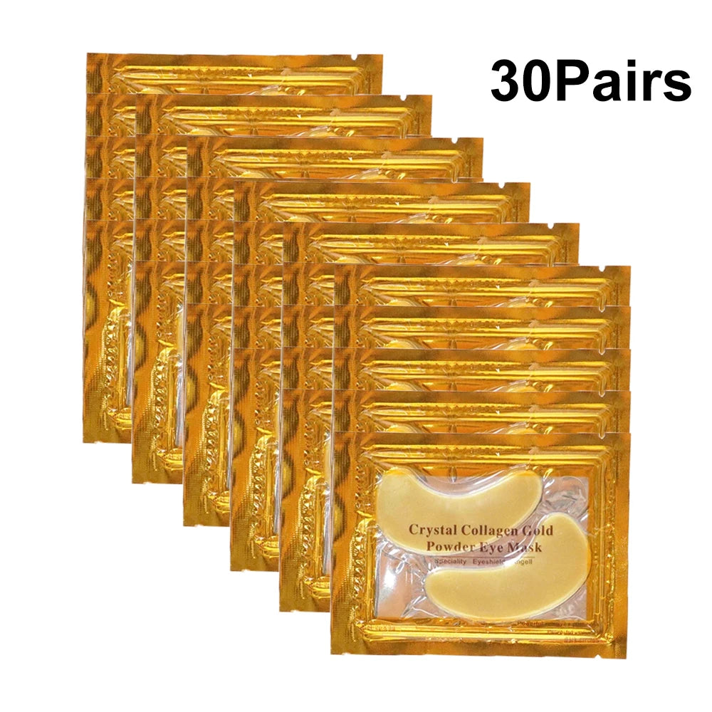 SERSANLOVE Gold Collagen Eye Patches for Dark Circles and Anti-Aging 30pcs