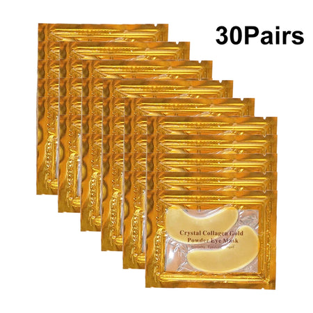 SERSANLOVE Gold Collagen Eye Patches for Dark Circles and Anti-Aging 30pcs