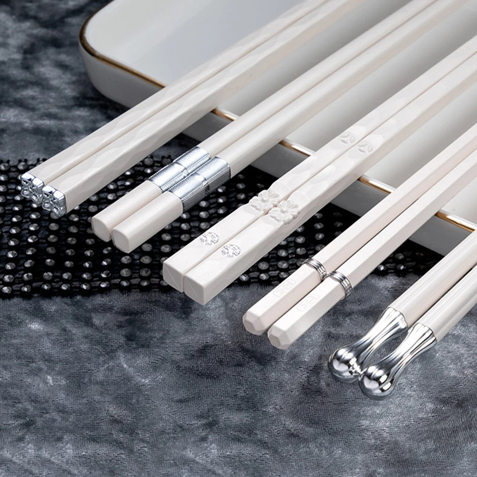 KNGZI 5 Pair Reusable Chopsticks &ndash; Eco-Friendly Non-Slip Design