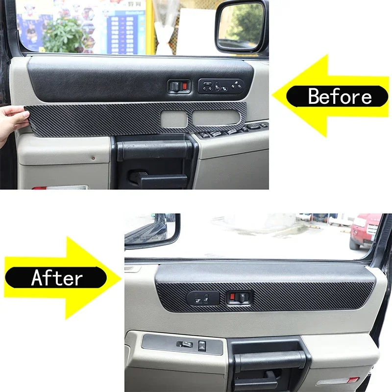 Hummer H2 2003 až 2007 Měkký karbonový panel dveří Trim