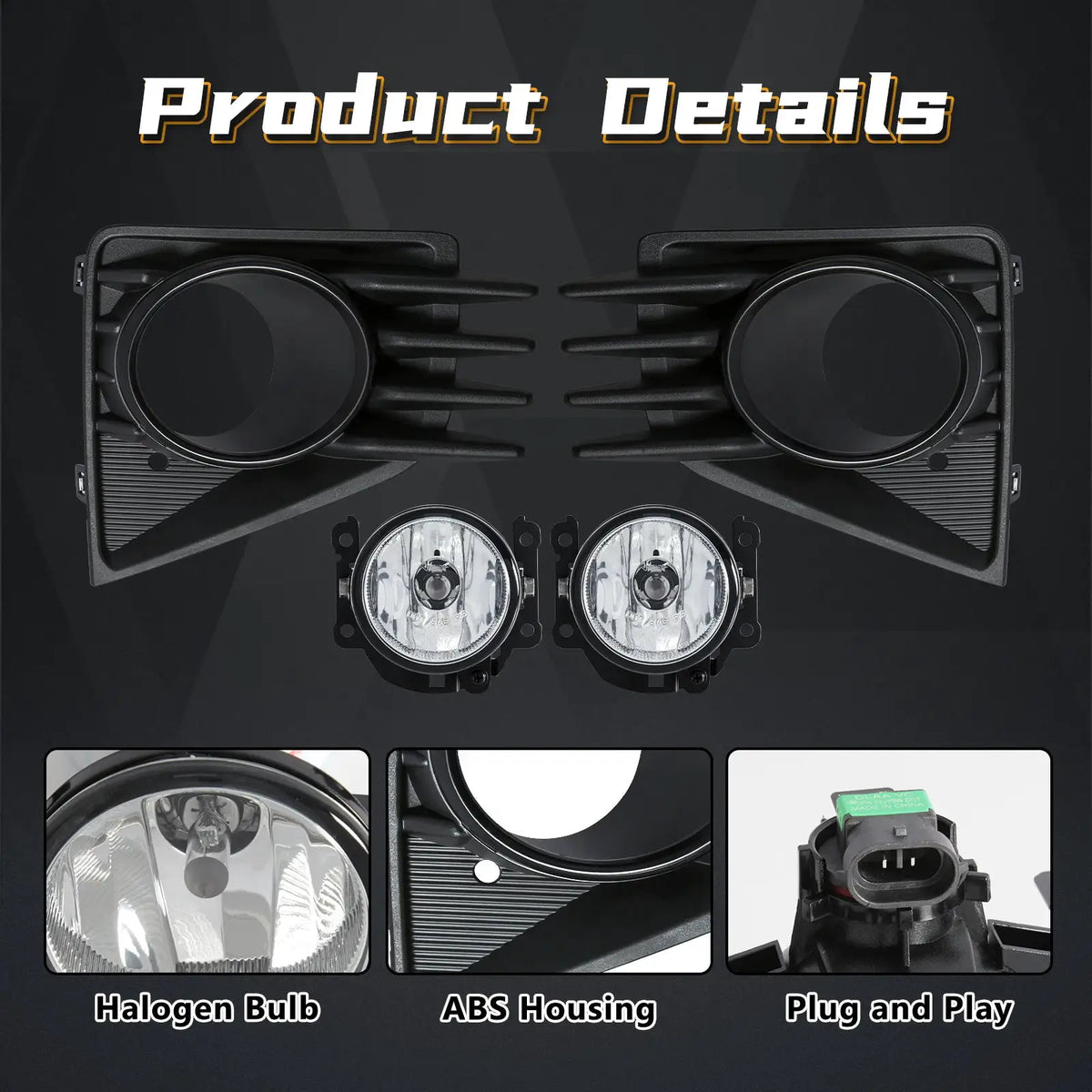 For Mitsubishi Attrage Mirage 2020 2021 Fog Lamp DRL Daytime Running Light Halogen Daylight Cover Grill Bezel Wire Harness by InterCyprus Trading Ltd