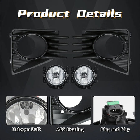 For Mitsubishi Attrage Mirage 2020 2021 Fog Lamp DRL Daytime Running Light Halogen Daylight Cover Grill Bezel Wire Harness by InterCyprus Trading Ltd