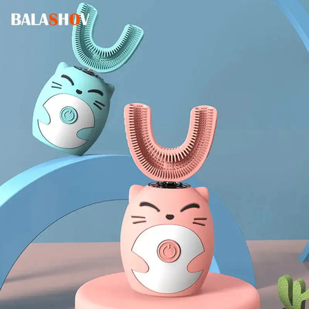 Kids Sonic U Shaped 360 Ultrasonic Toothbrush Waterproof