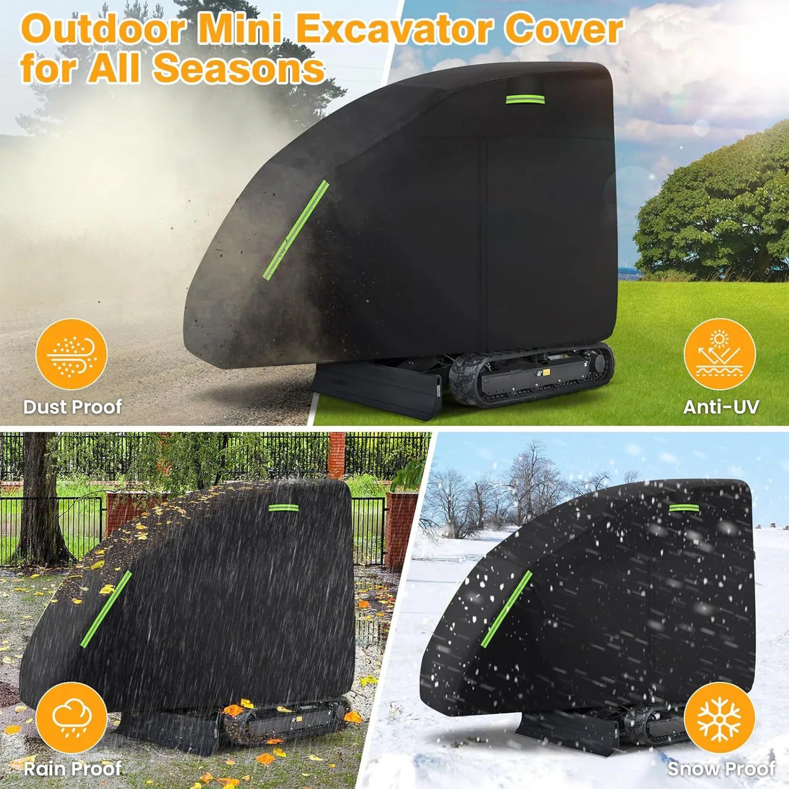 Mini Excavator Cover Bobcat E20 &ndash; Waterproof 210D Oxford Default Title
