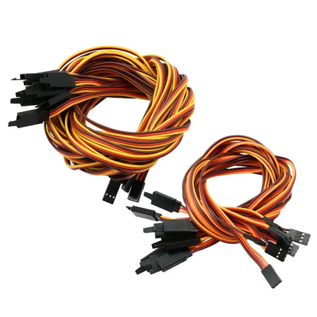 10Pcs 100 /150 / 200 / 300 / 500 / 1000mm Anti-loose 60 Core Servo Extension Lead Wire Cable For RC Futaba JR Male to Female by InterCyprus Trading Ltd