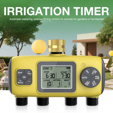 3/4 Automatic Water Timer &ndash; Four Outlet IPX5 Waterproof