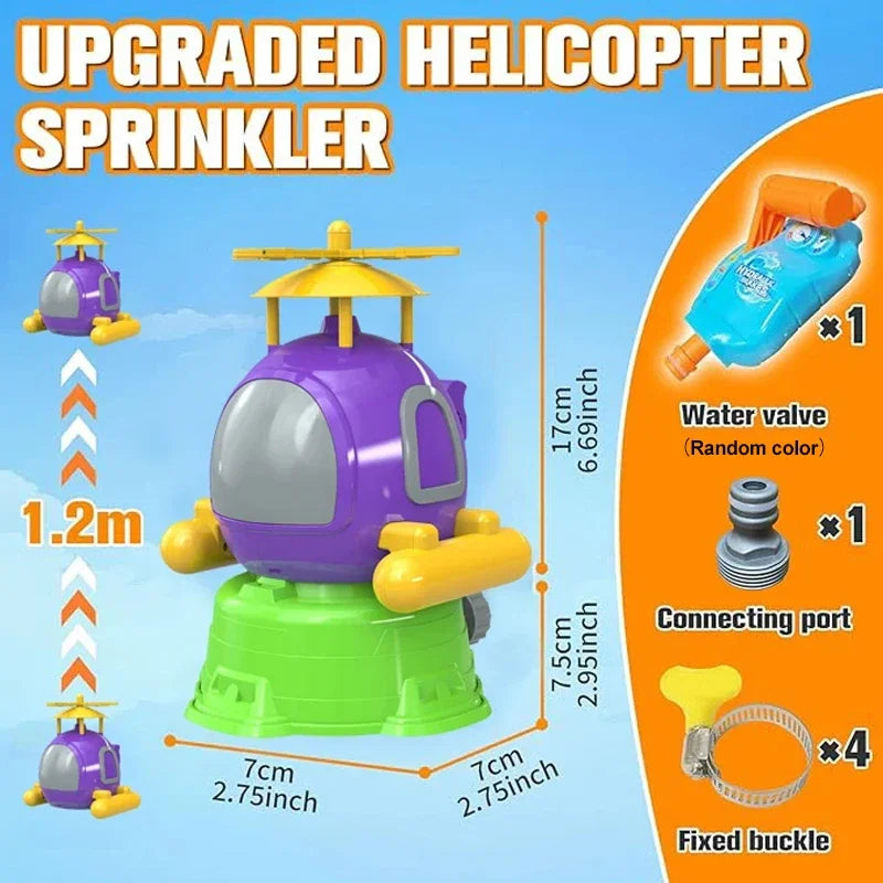 Outdoor Water Jet Helicopter &ndash; Exciting Backyard Splash Fun violet