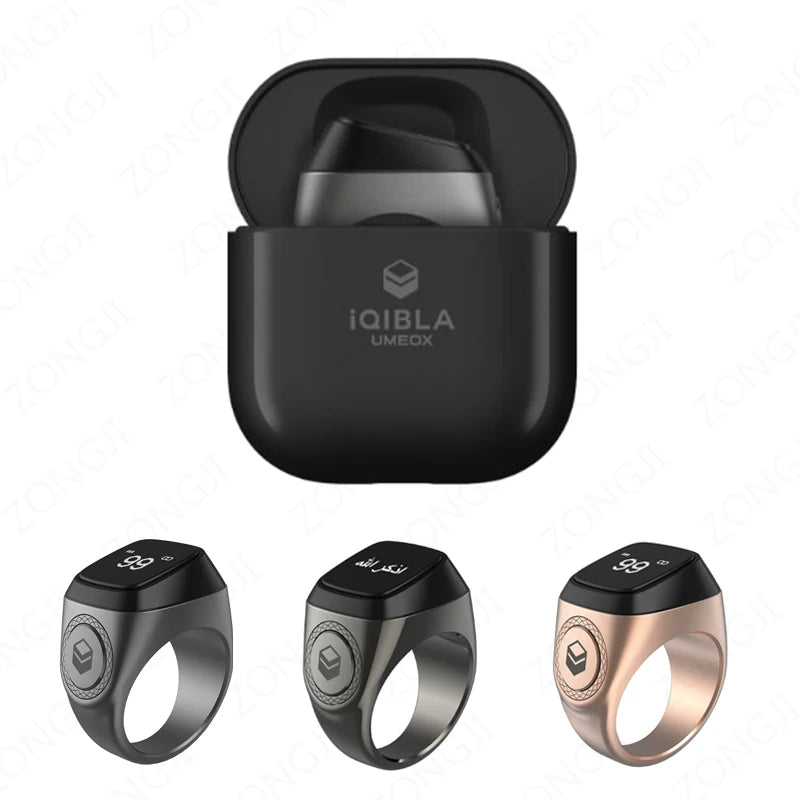 IQibla M02 Pro Smart Digital Tasbeeh Ring with Vibration Reminder