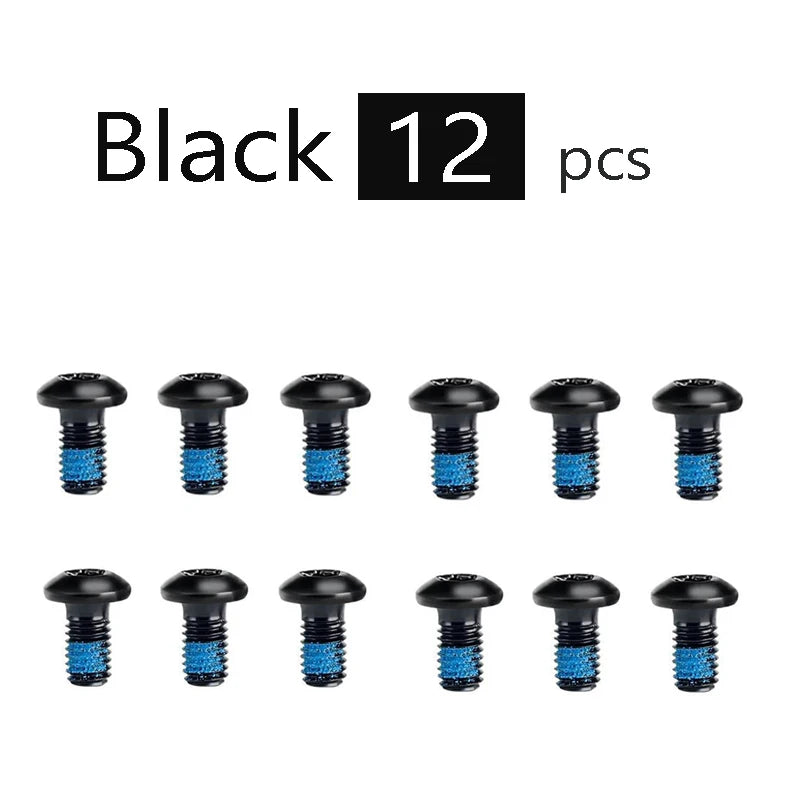 Bike Disc Brake Rotor Bolts &ndash; Durable Steel T25 M5x9 Secure Fit Black 12pcs