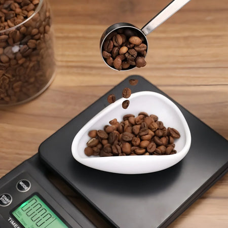 Coffee Bean Metering Plate &ndash; Elegant Ceramic Design