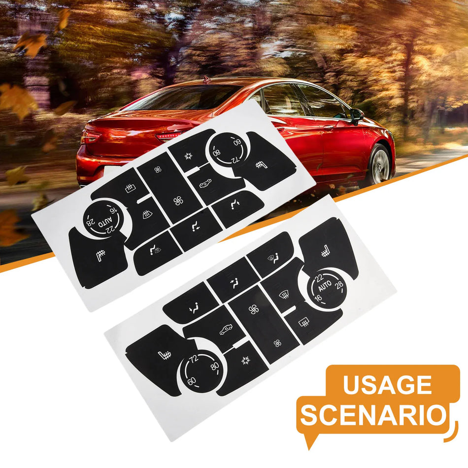 Autocollant de bouton de contrôle climatique pour Buick Verano, superposition noire