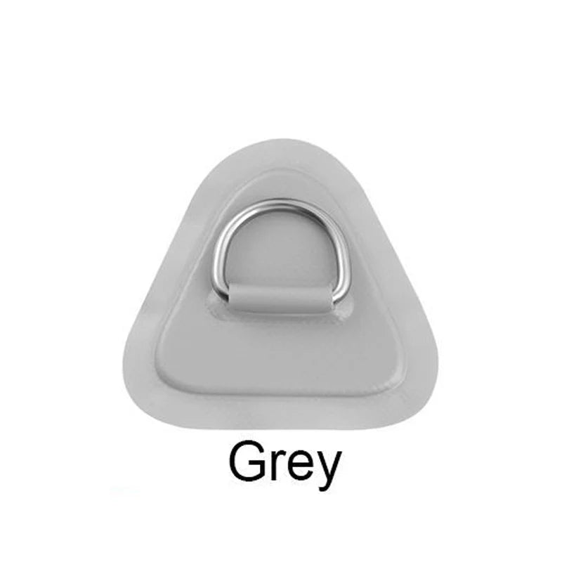 Surfboard D Ring Patch PVC Stainless Steel Triangle Anchor Point for Kayak Canoe Water Sports Rigging Multi-purpose Light Grey