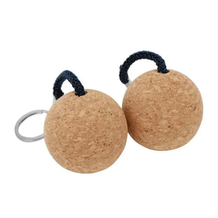 Floating Cork Ball Key Ring - 2 Pack for Safety &amp; Visibility in Water Black