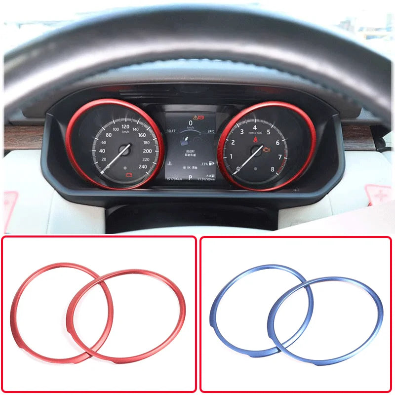 Czerwone aluminiowe pierścień na deskę rozdzielczą do Rover Discovery 5 LR5 2017 2019
