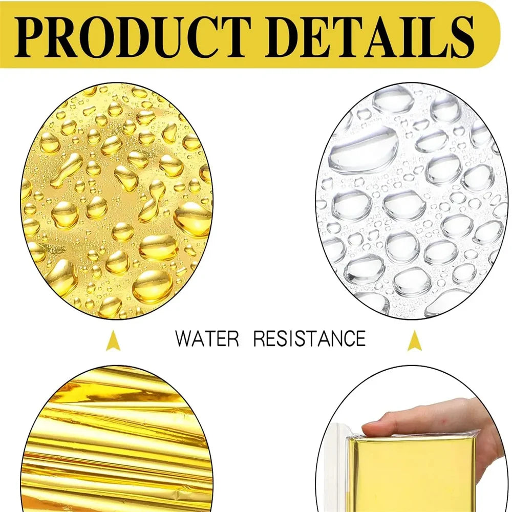 Emergency Thermal Blanket Waterproof &ndash; Heat Lock Safety