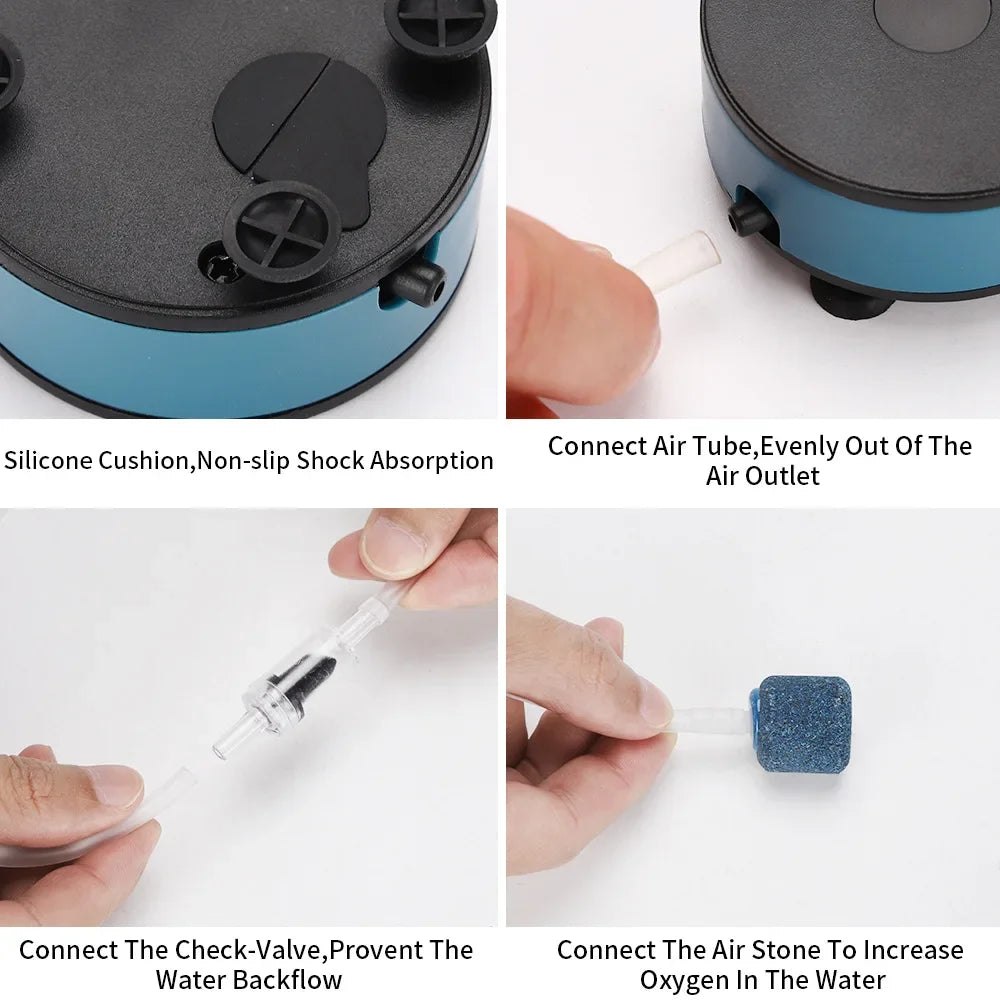 Aquarium Oxygen Air Pump USB DC 110 &ndash; Portable Low Pressure