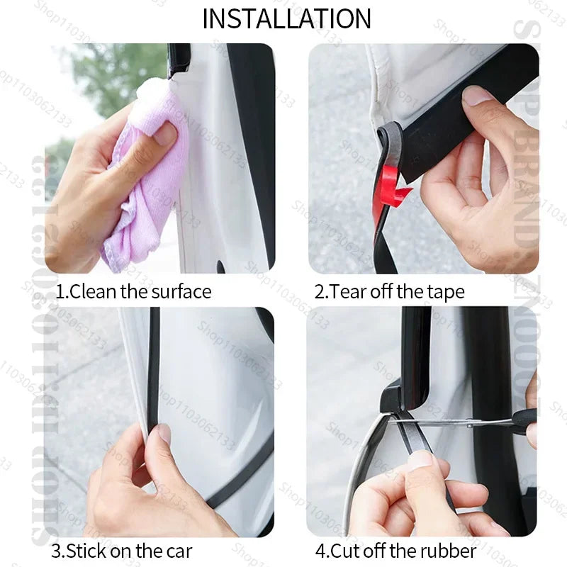 VW Amarok 2H T6.2 Bandă de etanșare pentru ușa mașinii din cauciuc cu dublu strat, set de 12 piese, fonoizolant și antipraf