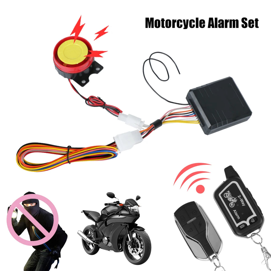 Bidirectioneel Motorfiets Alarmsysteem 12V, Afstandsbediening