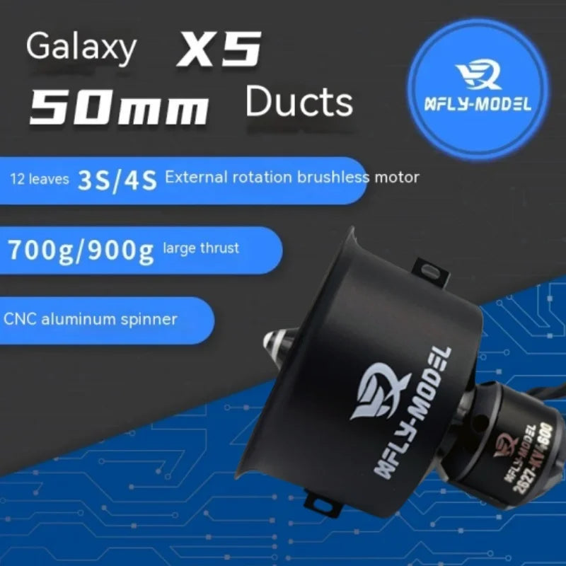 Xfly 2627-Kv4600 50mm 12 Blade Power Unit &ndash; External Motor