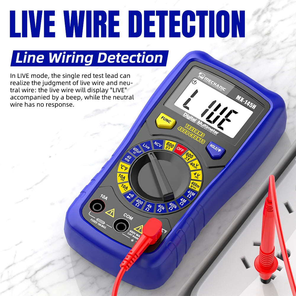 MECHANIC Intelligent Digital Multimeter &ndash; True RMS Accurate Voltage Measurement