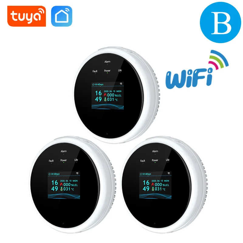 Tuya WiFi Gas Detector &ndash; LED Display and App Control Option B