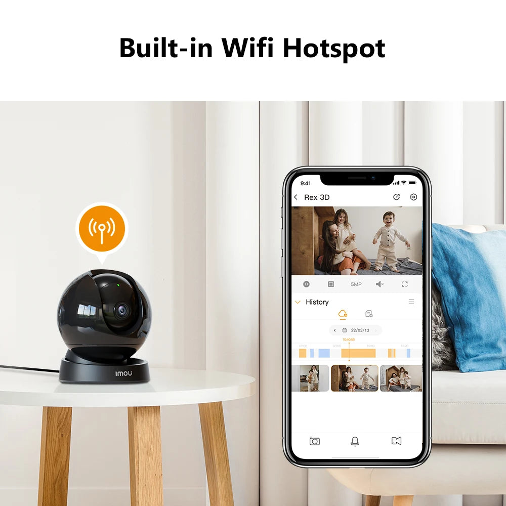 IMOU Rex 3D 5MP Indoor Security Camera with AI Smart Tracking