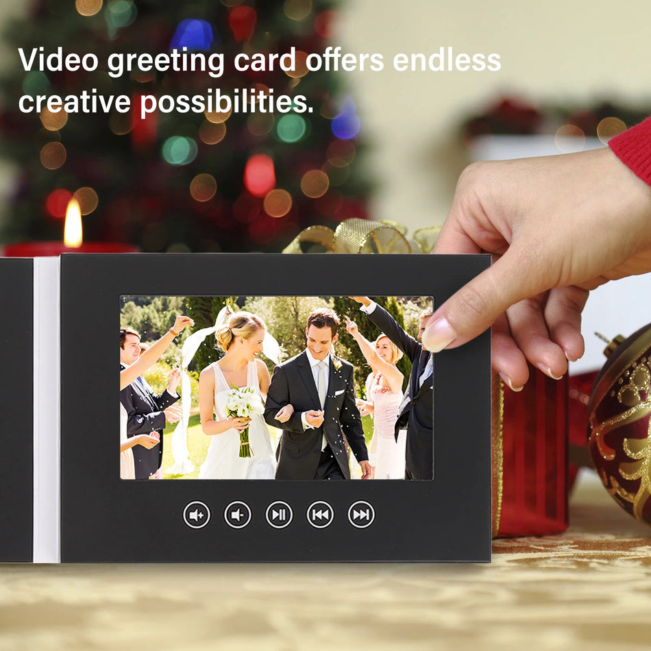Видеопоздравительная открытка с 720P HD видео, соотношение 4 к 3, наклейки на день рождения