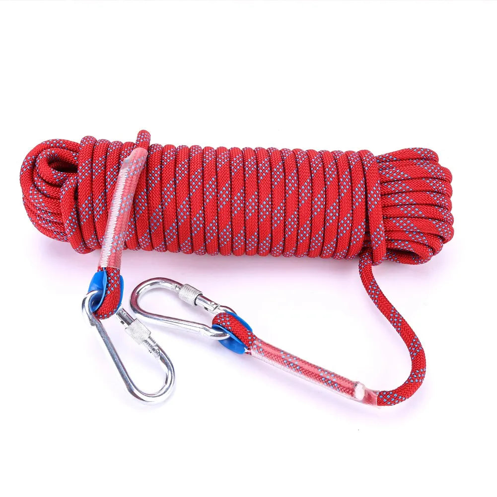 10mm Heavy Duty Paracord Panchute Corad Lanyard with Carabiner Climbing Rope Accessory 20m