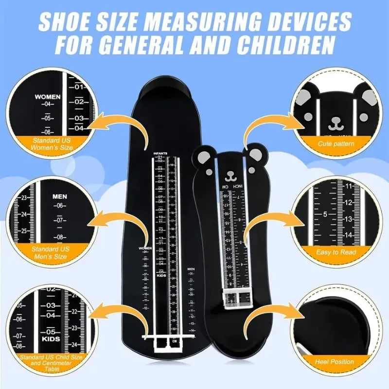 Universal Foot Measuring Device for Kids and Adults