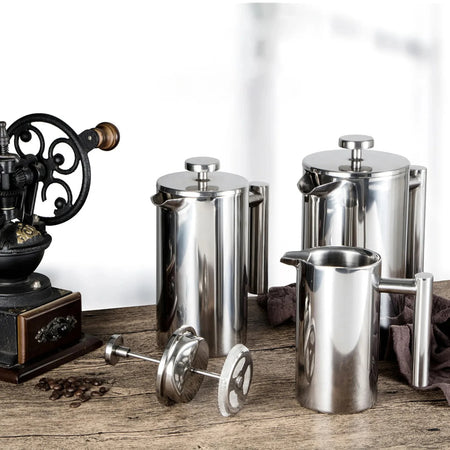 Stainless Steel Double Walled French Press Coffee Maker